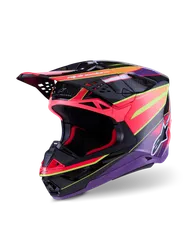 Alpinestars Adult Unisex Supertech S-M10 Era Helmet MX XS Black Purple Pink Yellow