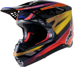 Alpinestars Adult Unisex S-M10 Helmet MX 2XL Black Gold Red