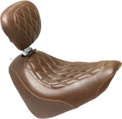Mustang Brown Diamond Wide Tripper Solo Driver Seat w Backrest