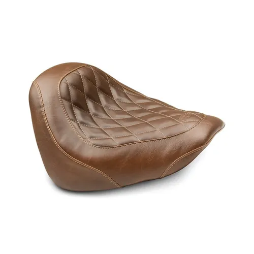 Mustang Brown Diamond Stitch Wide Tripper Solo Driver Seat 3