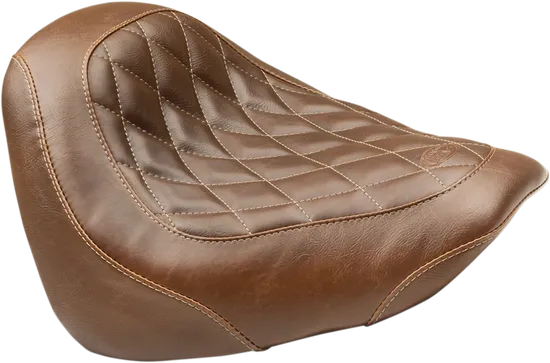 Mustang Brown Diamond Stitch Wide Tripper Solo Driver Seat