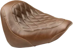 Mustang Brown Diamond Stitch Wide Tripper Solo Driver Seat