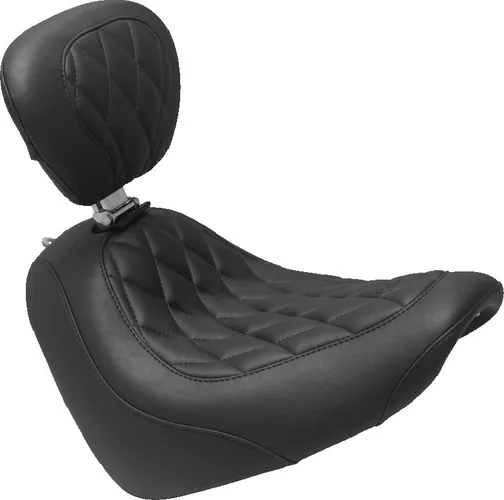 Mustang Black Diamond Wide Tripper Solo Driver Seat w Backrest
