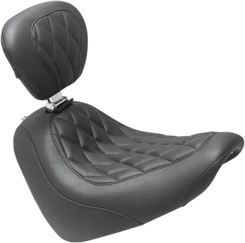 Mustang Black Diamond Wide Tripper Solo Driver Seat w Backrest