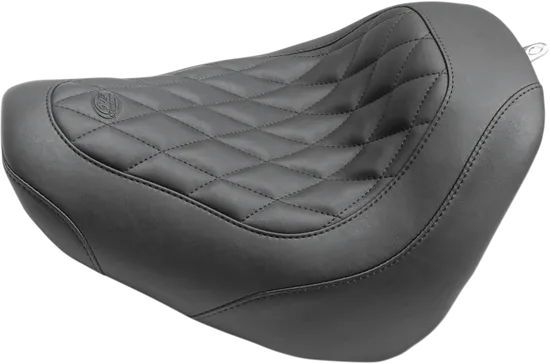 Mustang Black Diamond Stitch Wide Tripper Front Solo Driver Seat