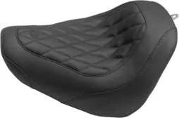 Mustang Black Diamond Stitch Wide Tripper Front Solo Driver Seat