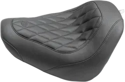 Mustang Black Diamond Stitch Wide Tripper Front Solo Driver Seat