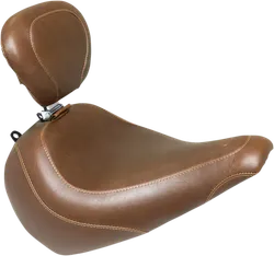Mustang Brown Wide Tripper Solo Driver Seat w Backrest