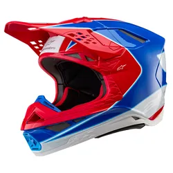 Alpinestars Adult Unisex Supertech M10 Aeon Helmet MX L Blue Red White