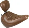 Mustang Brown Diamond Wide Tripper Solo Driver Seat w Backrest