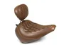 Mustang Brown Diamond Wide Tripper Solo Driver Seat w Backrest