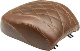 Mustang Brown Diamond Stitch Wide Tripper Rear Passenger Seat