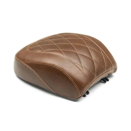 Mustang Brown Diamond Stitch Wide Tripper Rear Passenger Seat