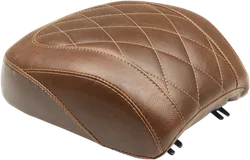 Mustang Brown Diamond Stitch Wide Tripper Rear Passenger Seat
