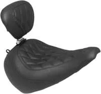 Mustang Black Diamond Wide Tripper Solo Driver Seat w Backrest