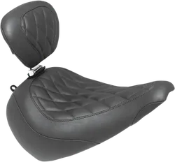Mustang Black Diamond Wide Tripper Solo Driver Seat w Backrest