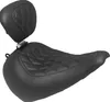 Mustang Black Diamond Wide Tripper Solo Driver Seat w Backrest