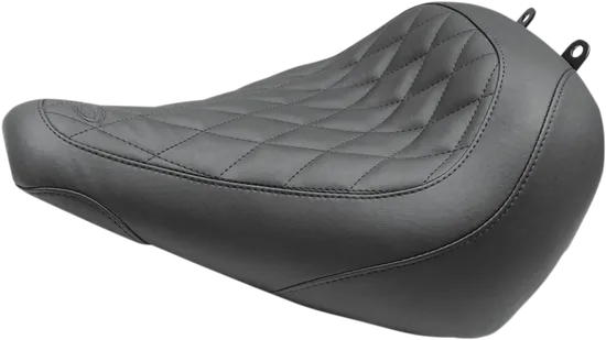 Mustang Black Diamond Stitch Wide Tripper Front Solo Driver Seat