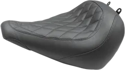 Mustang Black Diamond Stitch Wide Tripper Front Solo Driver Seat