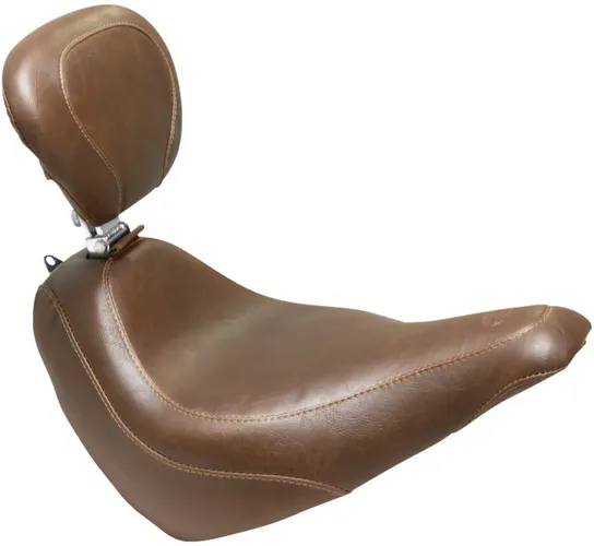 Mustang Brown Wide Tripper Solo Driver Seat w Backrest