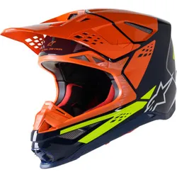 Alpinestars Adult Unisex Supertech M8 Factory Helmet MX M Blue Orange Yellow