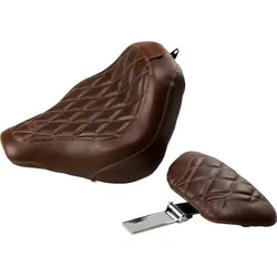 Mustang Brown Diamond Wide Tripper Solo Driver Seat w Backrest