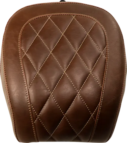 Mustang Brown Diamond Stitch Wide Tripper Rear Passenger Seat 1