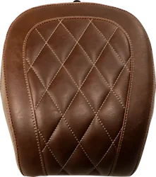 Mustang Brown Diamond Stitch Wide Tripper Rear Passenger Seat