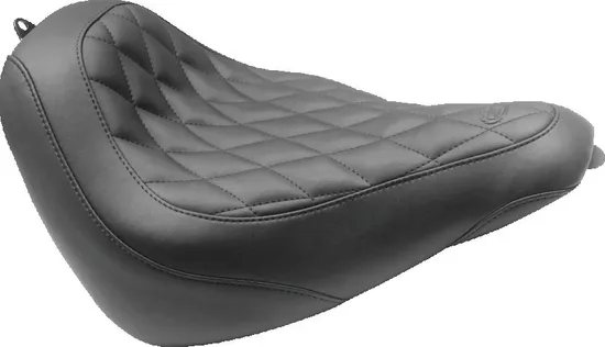 Mustang Black Diamond Stitch Wide Tripper Front Solo Driver Seat 4