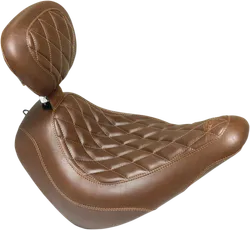Mustang Brown Diamond Wide Tripper Solo Seat Backrest