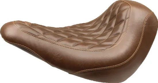 Mustang Brown Diamond Stitch Wide Tripper Front Solo Driver Seat