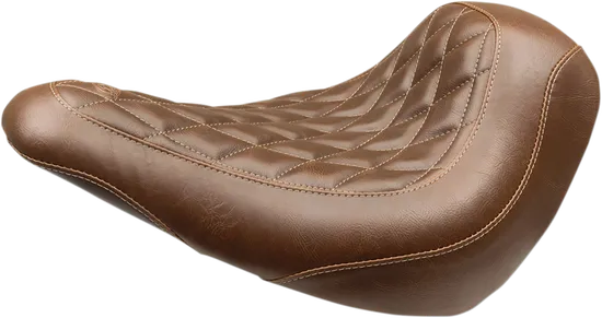 Mustang Brown Diamond Stitch Wide Tripper Front Solo Driver Seat
