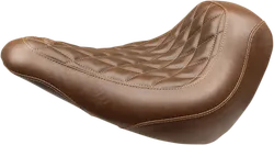 Mustang Brown Diamond Stitch Wide Tripper Front Solo Driver Seat