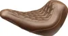 Mustang Brown Diamond Stitch Wide Tripper Front Solo Driver Seat