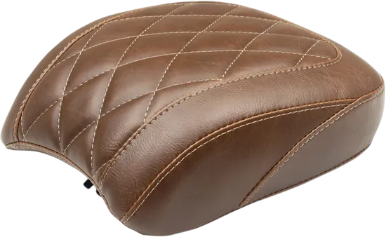 Mustang Brown Diamond Stitch Wide Tripper Rear Passenger Seat