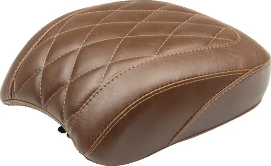 Mustang Brown Diamond Stitch Wide Tripper Rear Passenger Seat