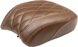 Mustang Brown Diamond Stitch Wide Tripper Rear Passenger Seat