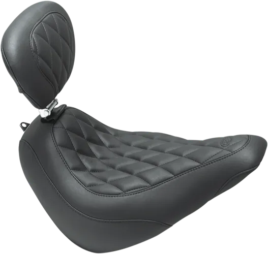 Mustang Black Diamond Wide Tripper Solo Driver Seat w Backrest