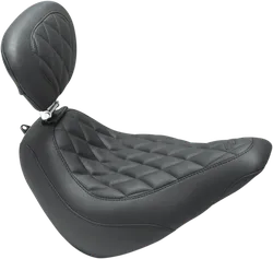 Mustang Black Diamond Wide Tripper Solo Driver Seat w Backrest