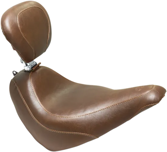 Mustang Brown Wide Tripper Solo Driver Seat w Backrest