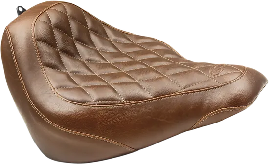 Mustang Brown Diamond Stitch Wide Tripper Solo Driver Seat