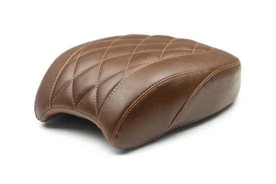 Mustang Brown Diamond Stitch Wide Tripper Rear Passenger Seat