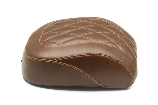 Mustang Brown Diamond Stitch Wide Tripper Rear Passenger Seat