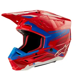 Alpinestars Adult Unisex S-M5 Helmet MX S Red Blue