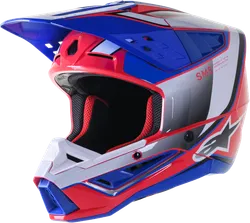 Alpinestars Adult Unisex S-M5 Helmet MX 2XL White Blue Pink