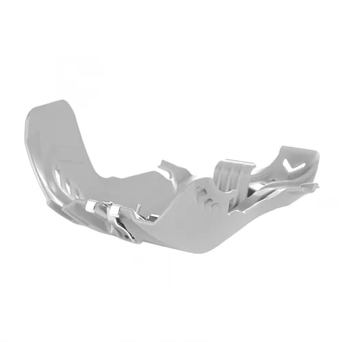 Polisport White Fortress Belly Skid Plate w Link Protector