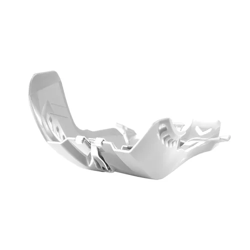 Polisport White Fortress Belly Skid Plate w Link Protector