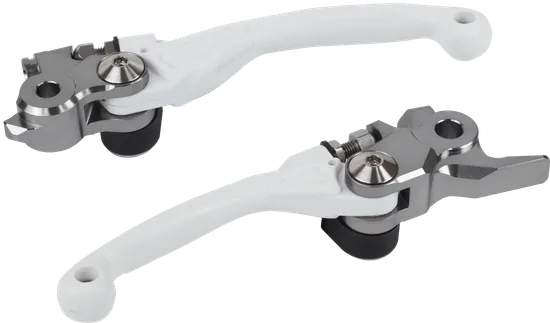 Polisport White Pivot Brake Clutch Hand Lever Set