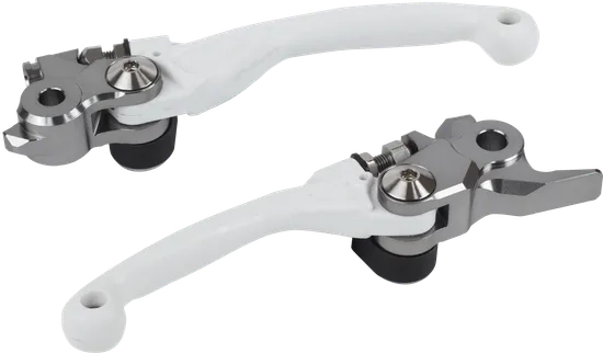 Polisport White Pivot Brake Clutch Hand Lever Set