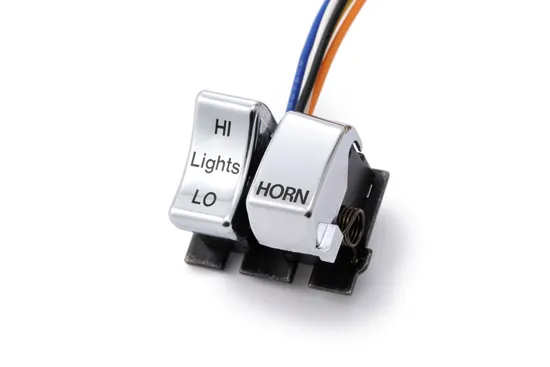 Harddrive Chrome Dimmer Horn Switch Assembly